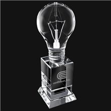 Crystal Light Bulb Tall Trophy