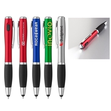 Curvaceous Stylus Ballpoint with light