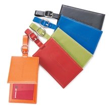 Colorplay Leather Luggage Tag - 4 1/2 x 2 7/16