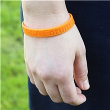 debossed silicone bracelets 12mm