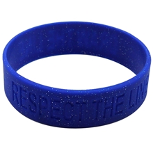 debossed silicone bracelets 25mm