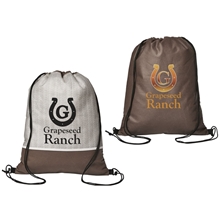 Delphine Non - Woven Drawstring Backpack