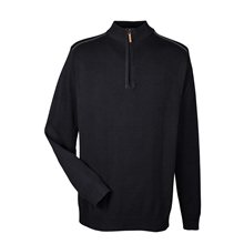 Devon Jones Mens Manchester Fully - Fashioned Quarter - Zip Sweater