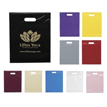 die cut handle bag - plastic - 12 x 15