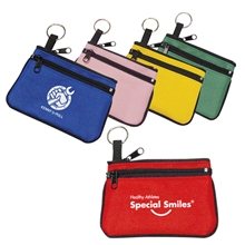 Double - Zipper Coin Purse with Key Ring