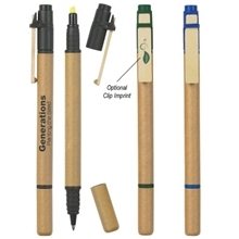 Dual Function Eco - Inspired Pen With Highlighter