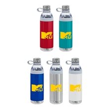 Dual Opening Stainless Steel Water Bottle - 20 oz