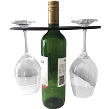 Dual Wine Glass Wood Caddy