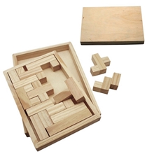 Eco - Friendly Wood Shapes Challenge Puzzle