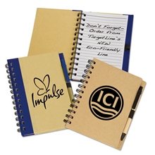 Eco Spiral Notebook With Eco Paper Barrel Pen