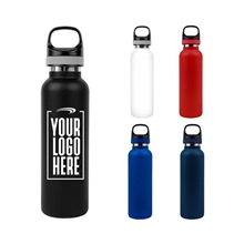 Embark Vacuum Insulated Water Bottle With Powder Coating, Copper Lining And Twist Off Cap With Carry Handle Grip (20 Oz)