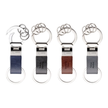 Metal and Vinyl Keychain with 3 Split Rings
