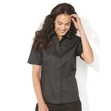 FeatherLite Ladies Short Sleeve Stain Resistant Tapered Twill Shirt - COLORS