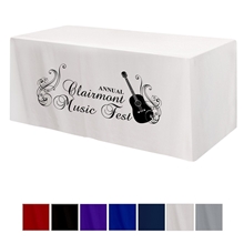 Fitted Poly / Cotton 4- sided Table Cover - fits 6 standard table