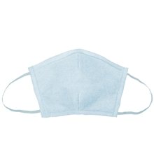 Flat Fold Canvas Face Mask with Elastic Loops - DENIM