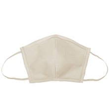 Flat Fold Canvas Face Mask with Elastic Loops - NATURAL CANVAS
