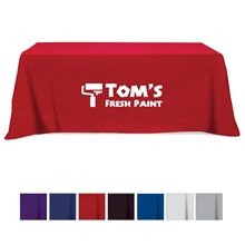 Flat Poly / Cotton 3- sided Table Cover - fits 8 standard table