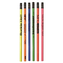 2 Fluorescent Pencil w / Black Eraser