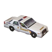 Foldable Die - Cut Sheriff Car, Full Color Digital