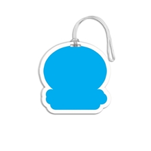 Full Color Shaped Bag Tag w / Clear Loop