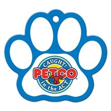 full color luggage tags - paw print
