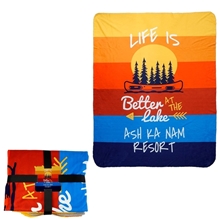 Gift Wrapped Full Color Velvety Recycled Plush Blanket