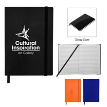glossy 80 page lined journal