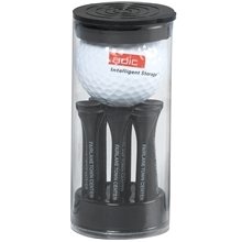 Golf Ball and Tees in Tube
