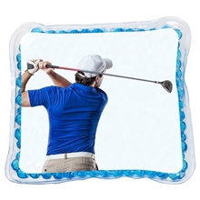 Golfer Square Aqua Pearls(TM) Hot / Cold Pack