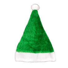 green plush santa hat