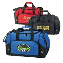 600D Polyester Gym Bag with Zippered Compartments