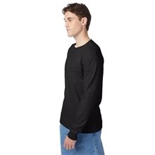 Hanes 6.1 oz Tagless(R) Long - Sleeve Pocket T - Shirt - 5596 - Colors