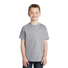 Hanes(R) - Youth Tagless(R) 100 Cotton T - Shirt - 5450 - Heathers Gray - Heathers