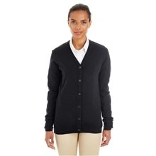 Harriton Ladies Pilbloc(TM) V - Neck Button Cardigan Sweater