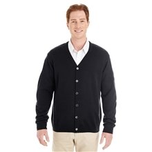 Harriton Mens Pilbloc(TM) V - Neck Button Cardigan Sweater