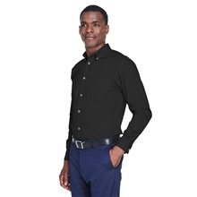 Harriton Mens Tall Easy Blend(TM) Long - Sleeve Twill Shirt with Stain - Release