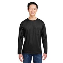 Harriton Unisex Charge Snag and Soil Protect Long - Sleeve T - Shirt