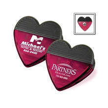 Translucent Red Heart Magnet Clip