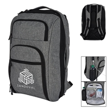 heathered rfid laptop backpack briefcase