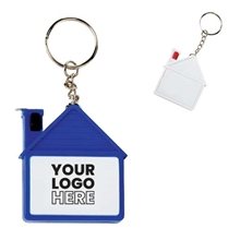 House Keychain Tape Measure With Release Button