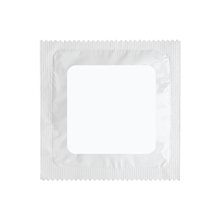 Individual Condom w / Square 4 Color Process Printing Decal