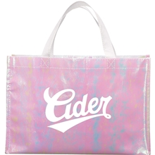 Iridescent Non - Woven Shopper Tote