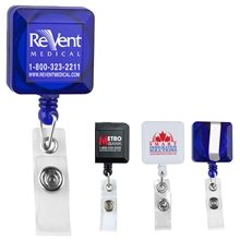 KENT VL 30 Cord Square Retractable Badge Reel and Badge Holder with Metal Slip Clip Attachment