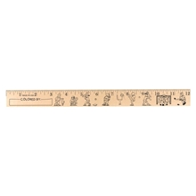 Kids Playing Sports U Color Rulers - Natural wood finish