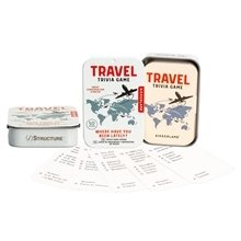 Kikkerland Travel Trivia Card Game in Tin