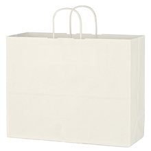 Kraft Paper White Shopping Bag - 16 x 12-1/2