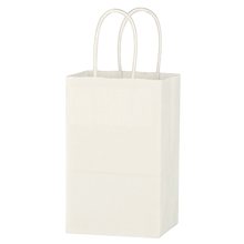Kraft Paper White Shopping Bag - 5-1/4 X 8-1/4