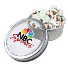 Large Top View Tin - Imprinted Round Mints