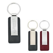 Leather KeyChain with Silver Accent