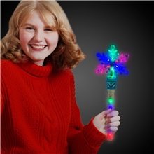 LED Snowflake Wand with Light - Up Handle